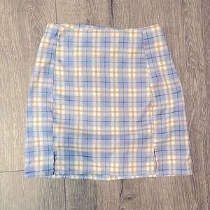Blue plaid skirt size xs/s